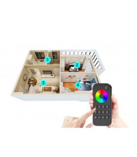Pilot RT10 do sterownika LED WT5 RGB CCT 4 strefy