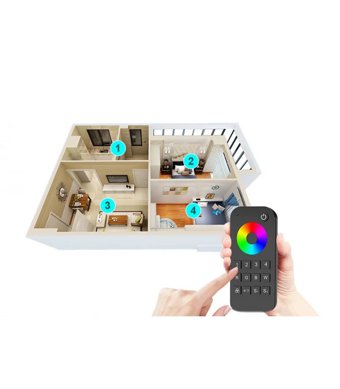 Pilot RT10 do sterownika LED WT5 RGB CCT 4 strefy