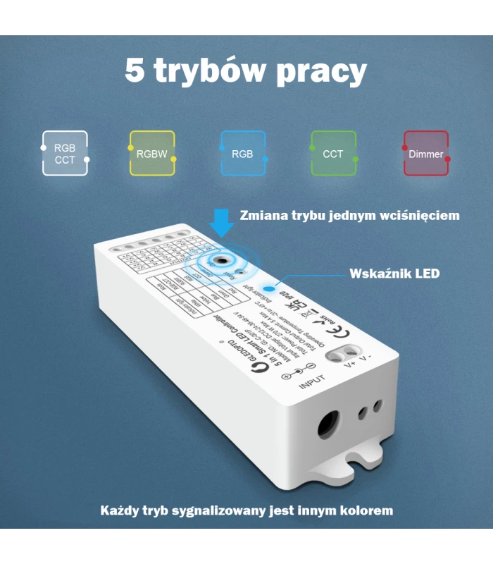 Sterownik ZigBee do taśm LED kompatybilny z Philips Hue TUYA ConBee