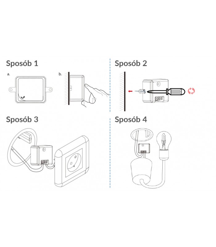 Przekaźnik WiFi TUYA z bezbateryjnym włącznikiem