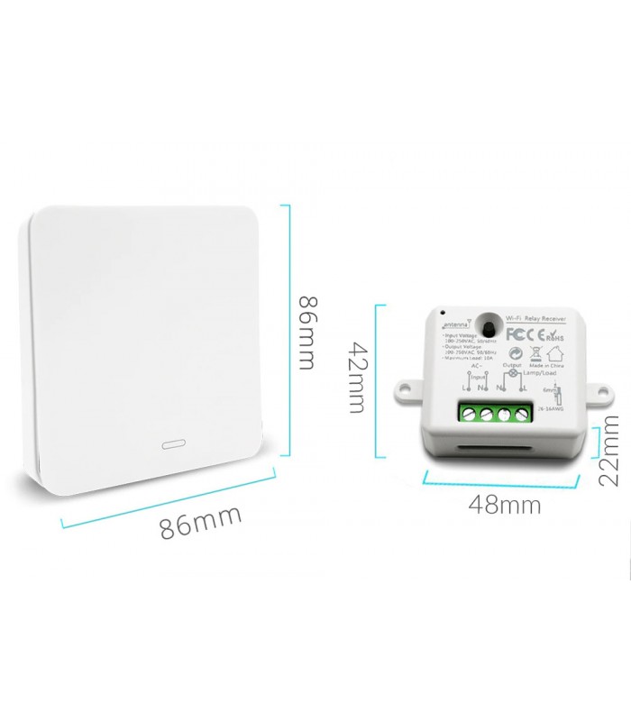 Przekaźnik WiFi TUYA z bezbateryjnym włącznikiem