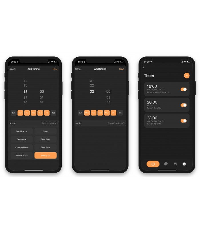 Inteligentne lampki choinkowe, łańcuch 200 LED, 20m, WiFi Tuya