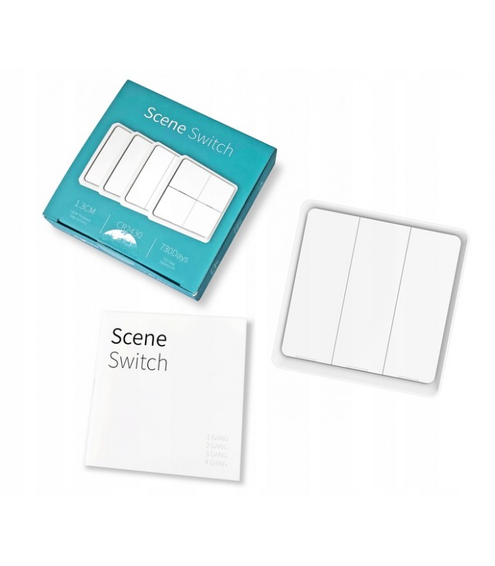 Pilot przycisk ZigBee TUYA Smart 3 kanały 9 scen