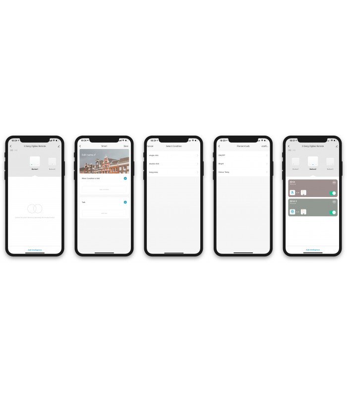 Pilot przycisk ZigBee TUYA Smart 3 kanały 9 scen