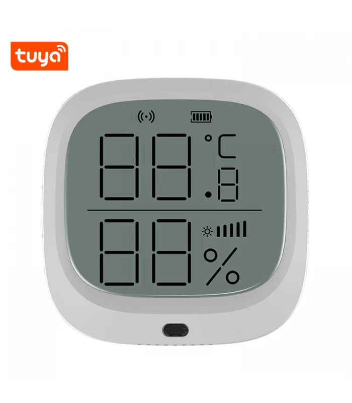 Czujnik natężenia światła, temperatury i wilgotności ZigBee Tuya