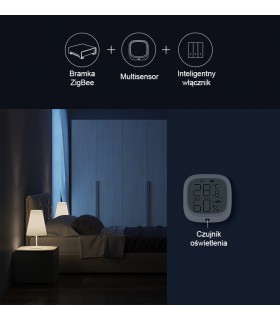Czujnik natężenia światła, temperatury i wilgotności ZigBee Tuya