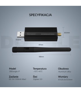 Sonoff ZBDongle ZigBee 3.0 USB Dongle Plus uniwersalny mostek ZigBee