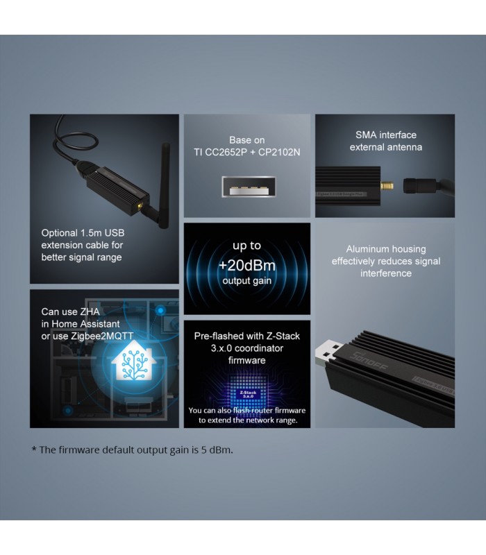 Sonoff ZBDongle ZigBee 3.0 USB Dongle Plus uniwersalny mostek ZigBee