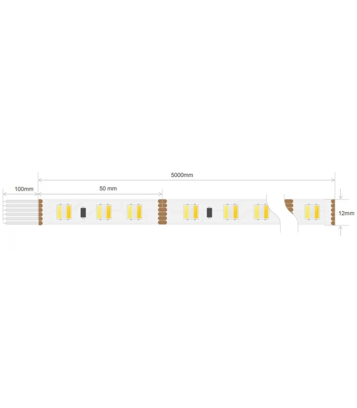 Taśma LED RGB CCT 12V 300LED SMD5050 IP20 5 metrów