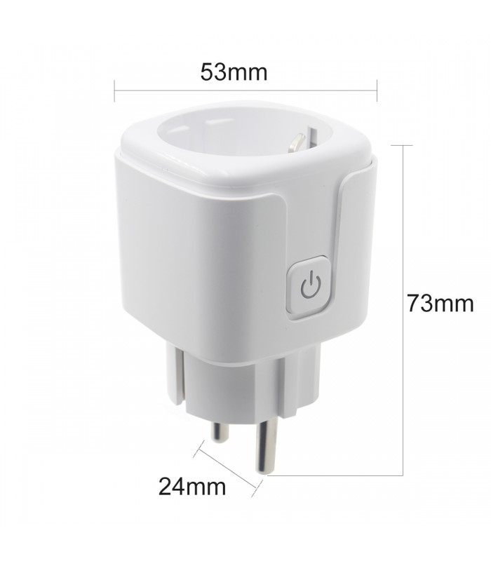 Bezprzewodowa wtyczka ZigBee z pomiarem prądu 3680W do aplikacji TUYA