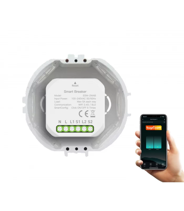 Przekaźnik WiFi Tuya do puszki