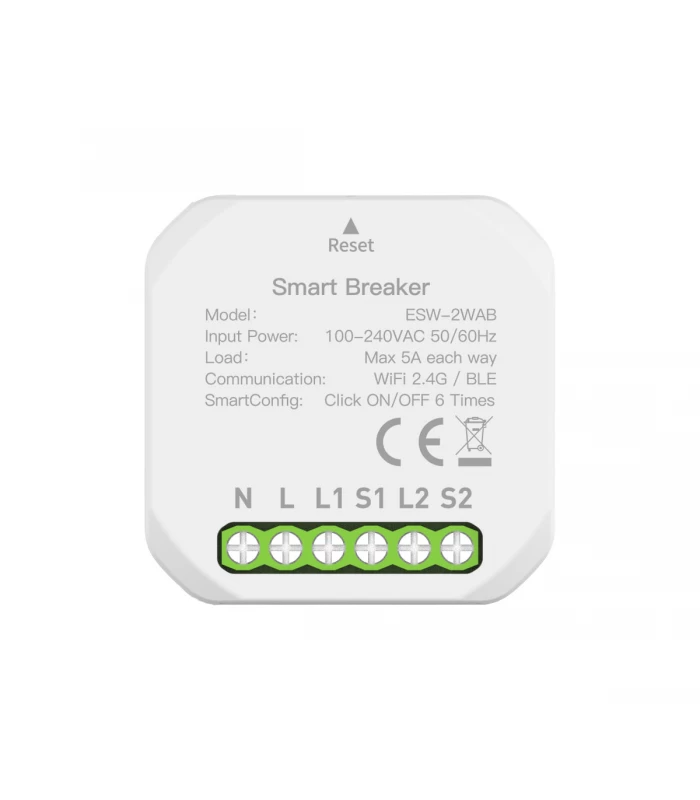 Podwójny przekaźnik WiFi do puszki TUYA Smart Life