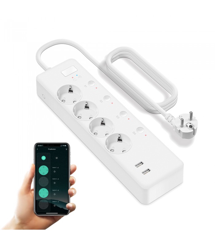 Listwa zasilająca ZigBee TUYA z 2 portami USB 2.4A