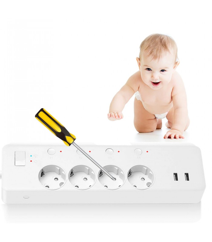 Listwa zasilająca ZigBee TUYA z 2 portami USB 2.4A