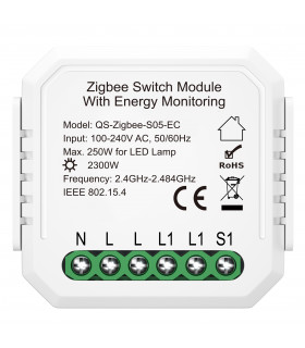 Przekaźnik ZigBee TUYA z pomiarem prądu 10A 2300W