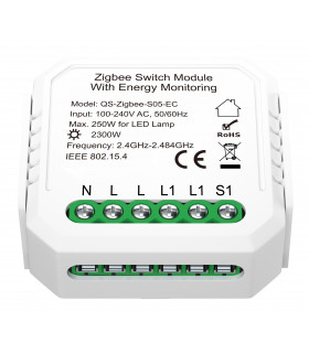 Przekaźnik ZigBee TUYA z pomiarem prądu 10A 2300W