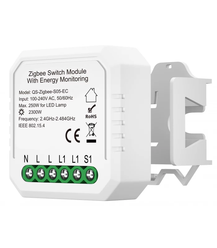 Przekaźnik ZigBee TUYA z pomiarem prądu 10A 2300W