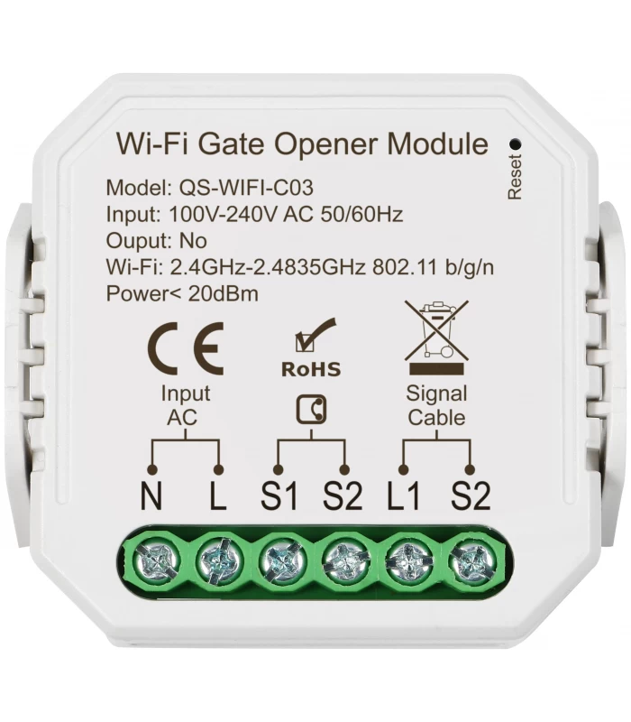 Sterownik bramy garażowej i przesuwnej TUYA WiFi z czujnikiem