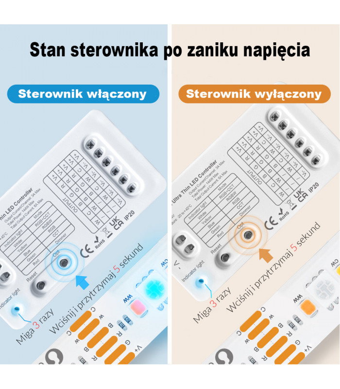 Sterownik ZigBee 5 w 1 do taśm LED kompatybilny z Philips Hue Tuya RGB
