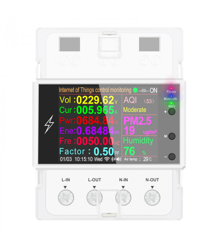 Licznik prądu energii elektrycznej TUYA WiFi z przekaźnikiem