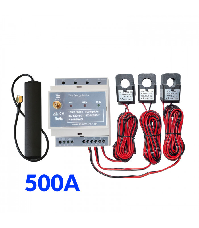 Dwukierunkowy trójfazowy miernik licznik energii prądu WiFi PV