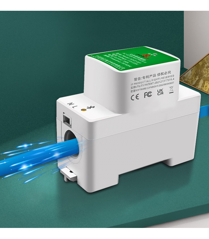 Licznik energii prądu mocy TUYA WiFi na szynę DIN