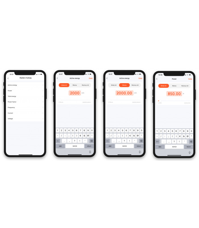 Licznik energii prądu mocy TUYA WiFi na szynę DIN