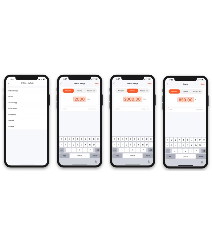 Licznik energii prądu mocy TUYA WiFi na szynę DIN