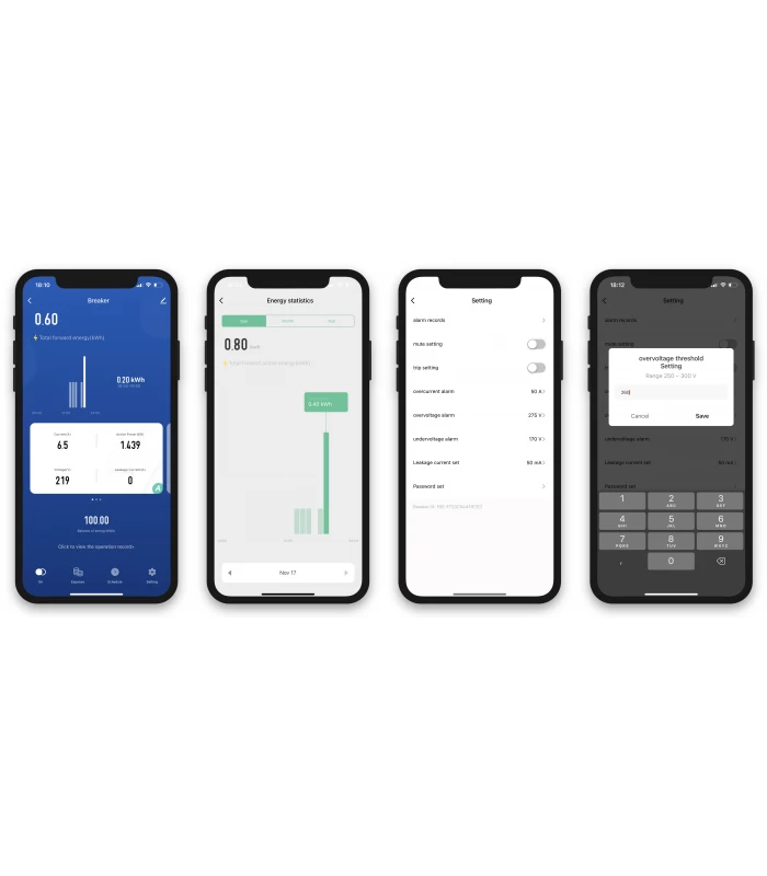 Inteligentny licznik miernik energii prądu mocy TUYA WiFi