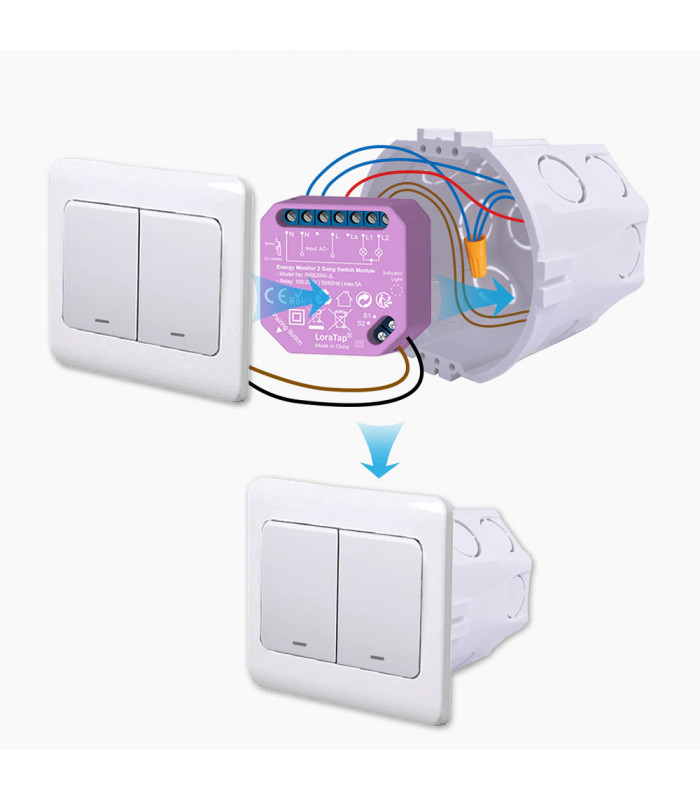 Przekaźnik gniazdko włącznik WiFi TUYA z pomiarem prądu 16A