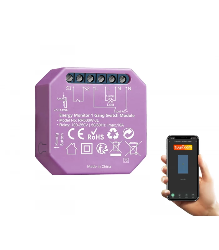 Przekaźnik WiFi z pomiarem prądu