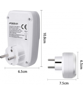 Licznik energii elektrycznej z wyświetlaczem LCD do gniazdka