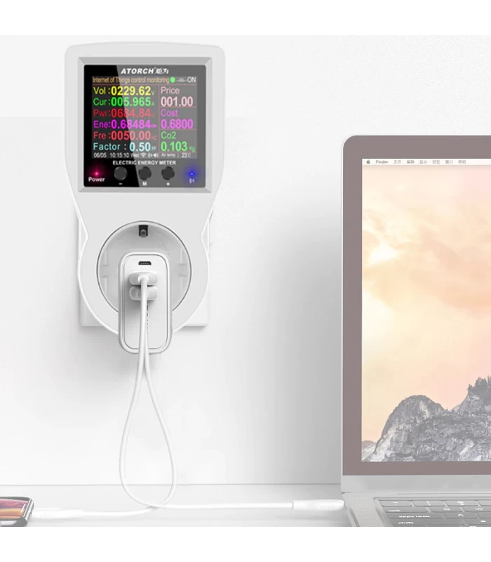 Licznik energii TUYA WiFi do gniazdka z przekaźnikiem 16A