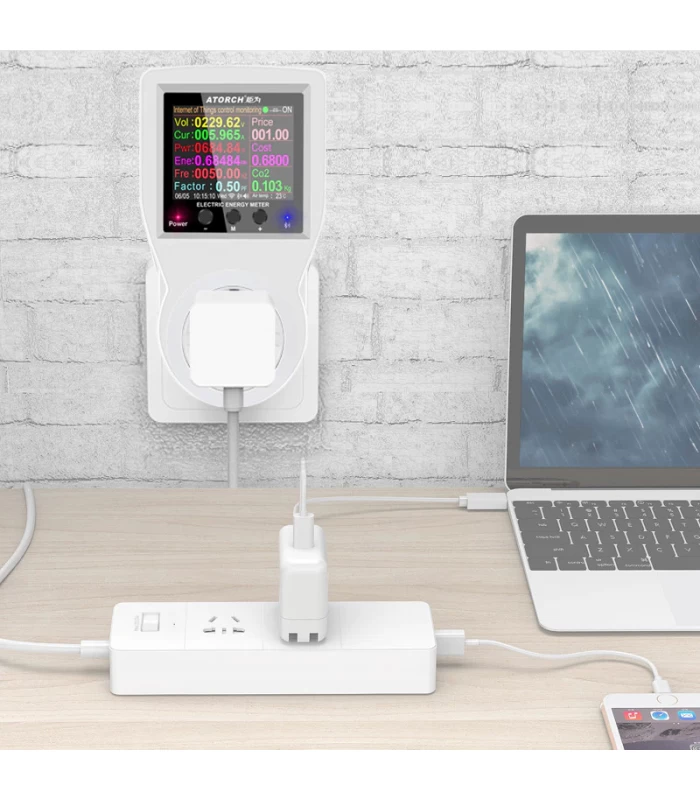 Licznik energii TUYA WiFi do gniazdka z przekaźnikiem 16A