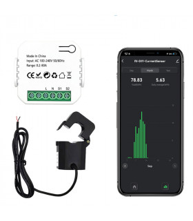 Licznik energii z przekładnikiem 80A WiFi TUYA