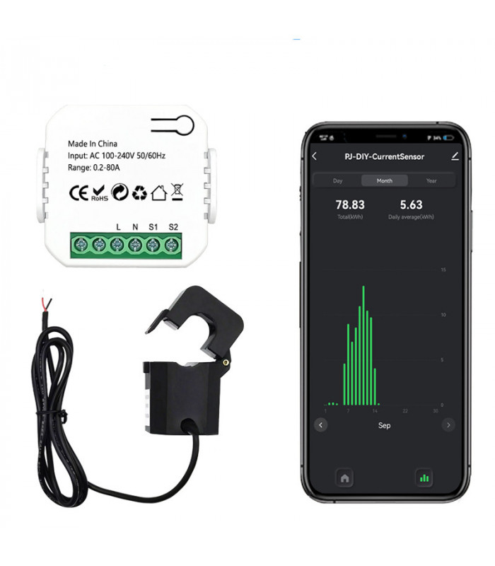 Licznik energii z przekładnikiem 80A WiFi TUYA