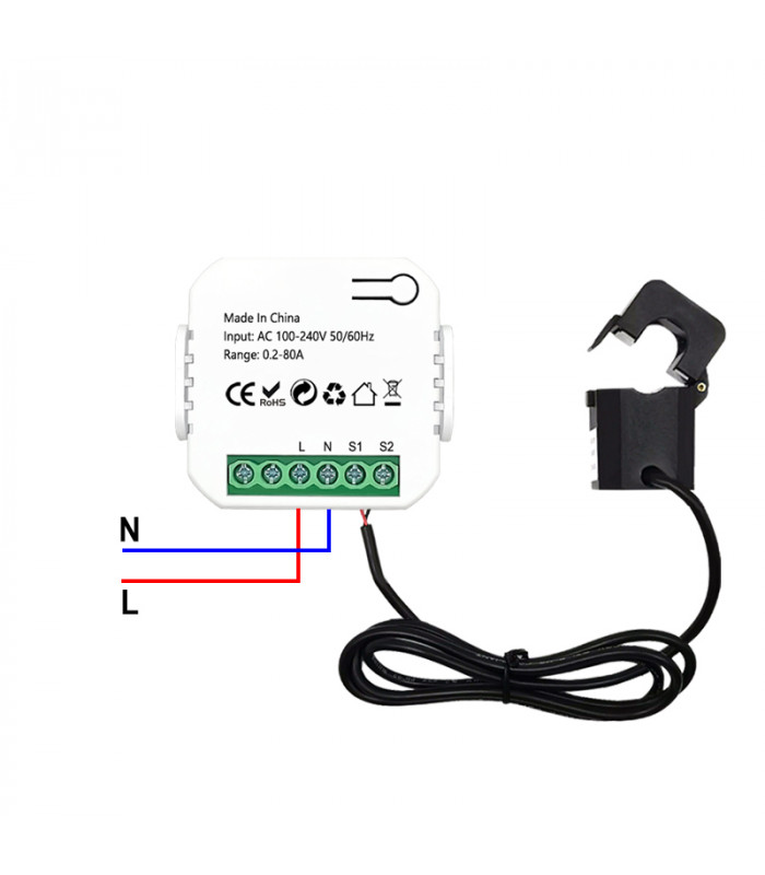 Licznik energii z przekładnikiem 80A WiFi TUYA