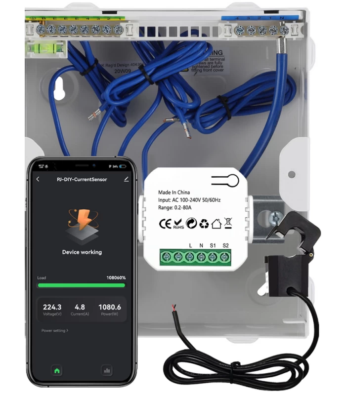 Licznik energii z przekładnikiem 80A WiFi TUYA