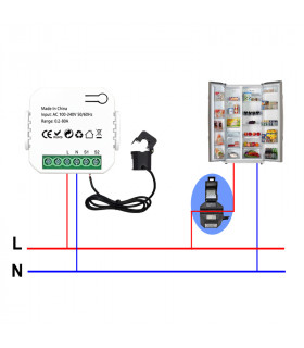Licznik energii z przekładnikiem 80A WiFi TUYA