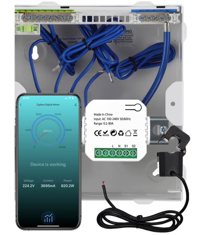 Licznik energii z przekładnikiem 80A ZigBee TUYA