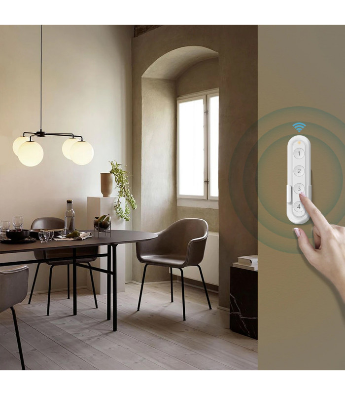 Pilot przycisk ZigBee TUYA 4 kanały 12 scen z uchwytem