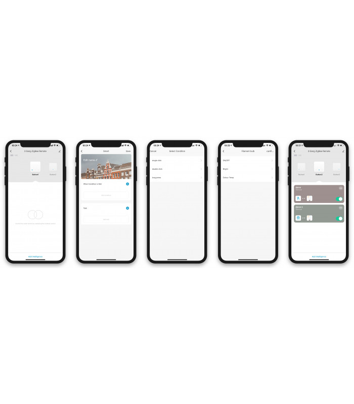 Pilot przycisk ZigBee TUYA 4 kanały 12 scen z uchwytem