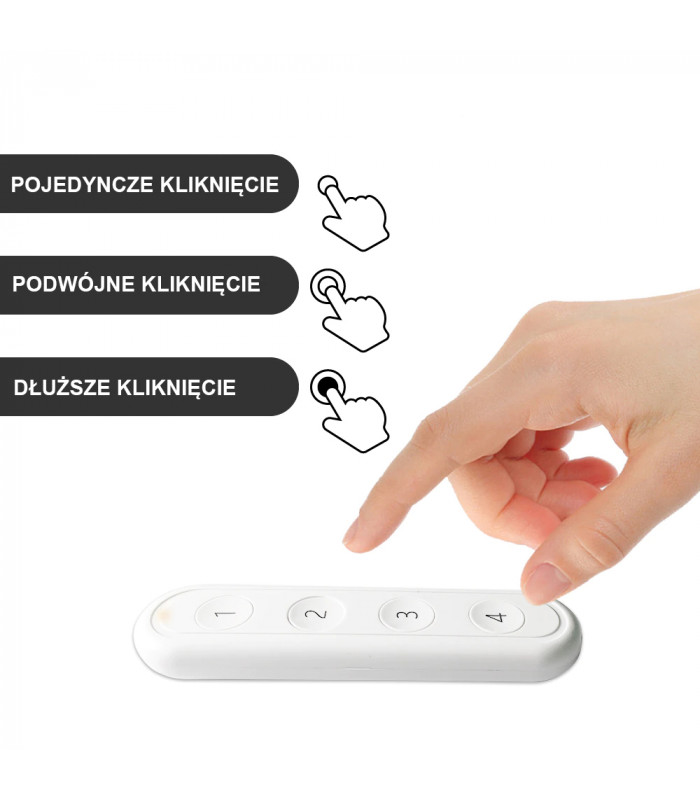 Pilot przycisk ZigBee TUYA 4 kanały 12 scen z uchwytem