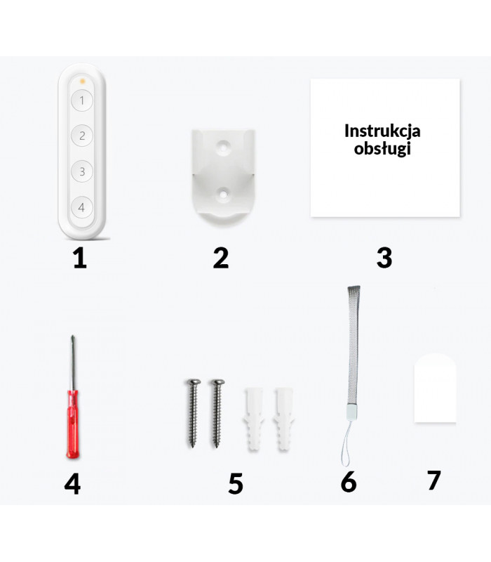 Pilot przycisk ZigBee TUYA 4 kanały 12 scen z uchwytem