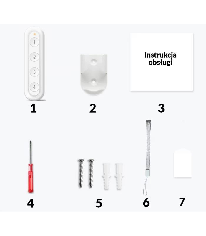 Pilot przycisk ZigBee TUYA 4 kanały 12 scen z uchwytem