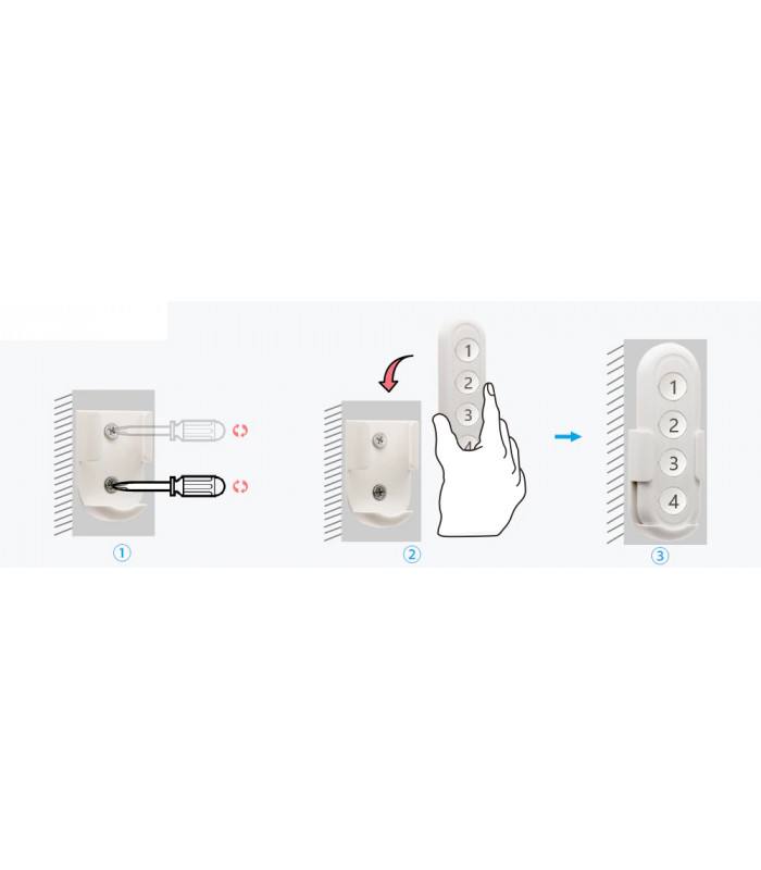Pilot przycisk ZigBee TUYA 4 kanały 12 scen z uchwytem