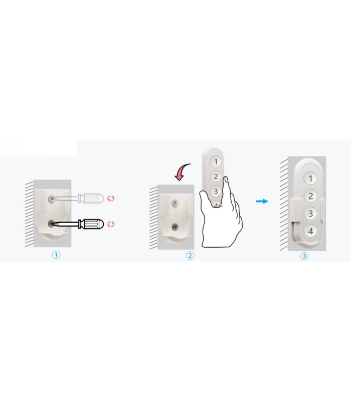 Pilot przycisk ZigBee TUYA 4 kanały 12 scen z uchwytem