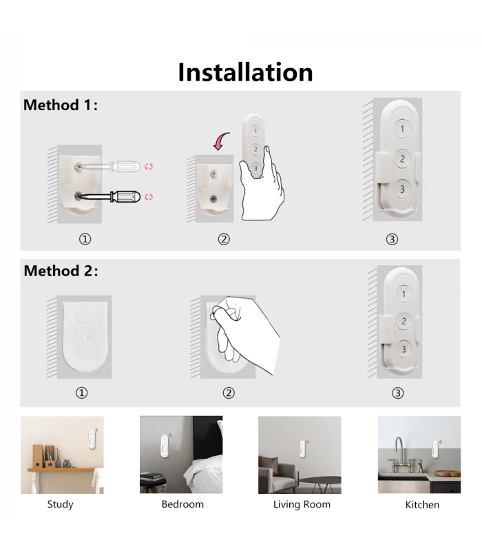 Pilot przycisk ZigBee TUYA Smart z uchwytem czarny