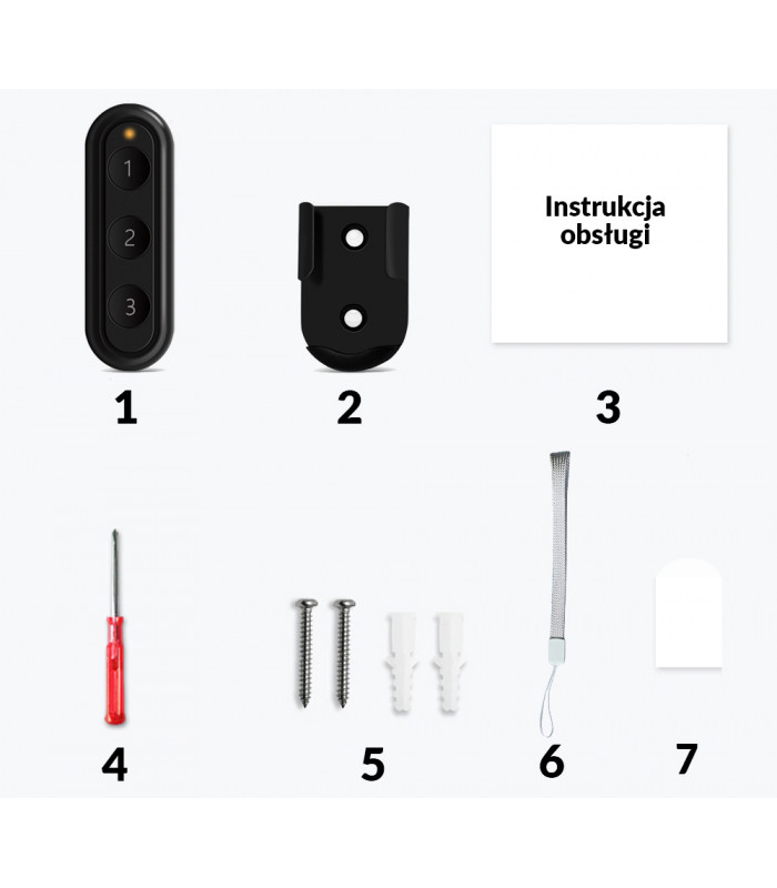 Pilot przycisk ZigBee TUYA Smart z uchwytem czarny