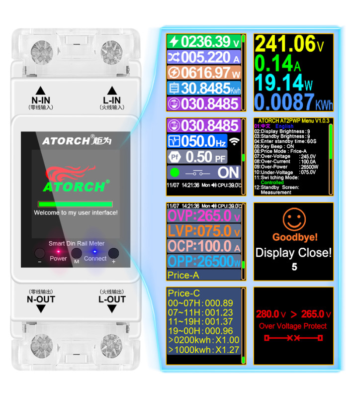 Inteligentny licznik WiFi do pomiaru energii elektrycznej TUYA Smart